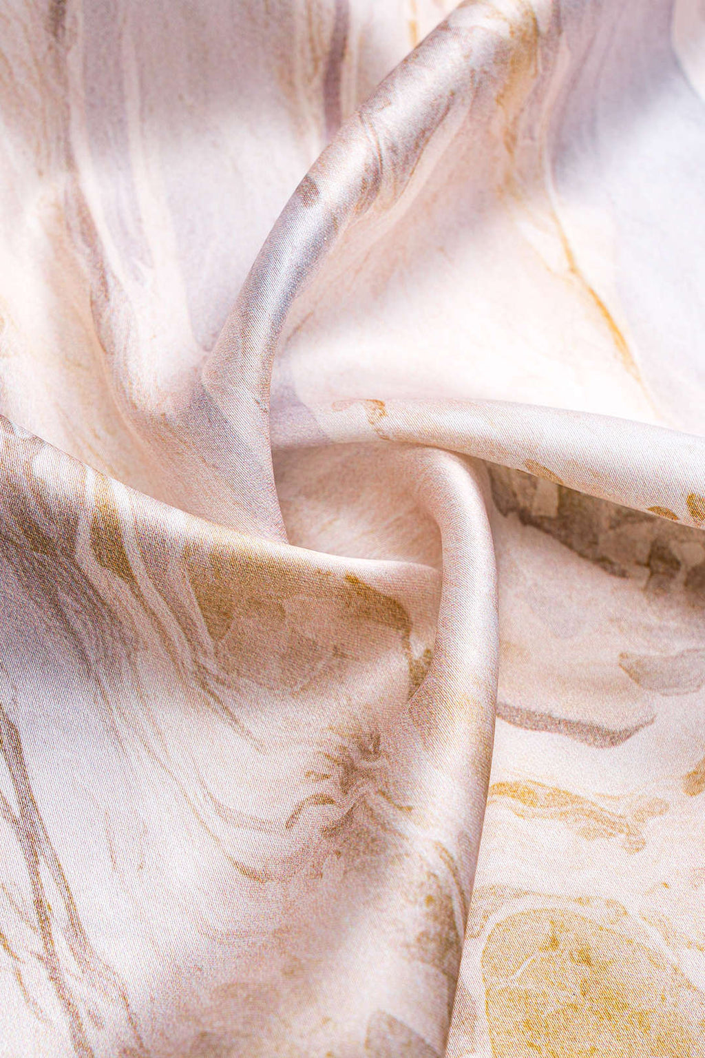 Abstract Print Ruched Satin Tie Front Skirt