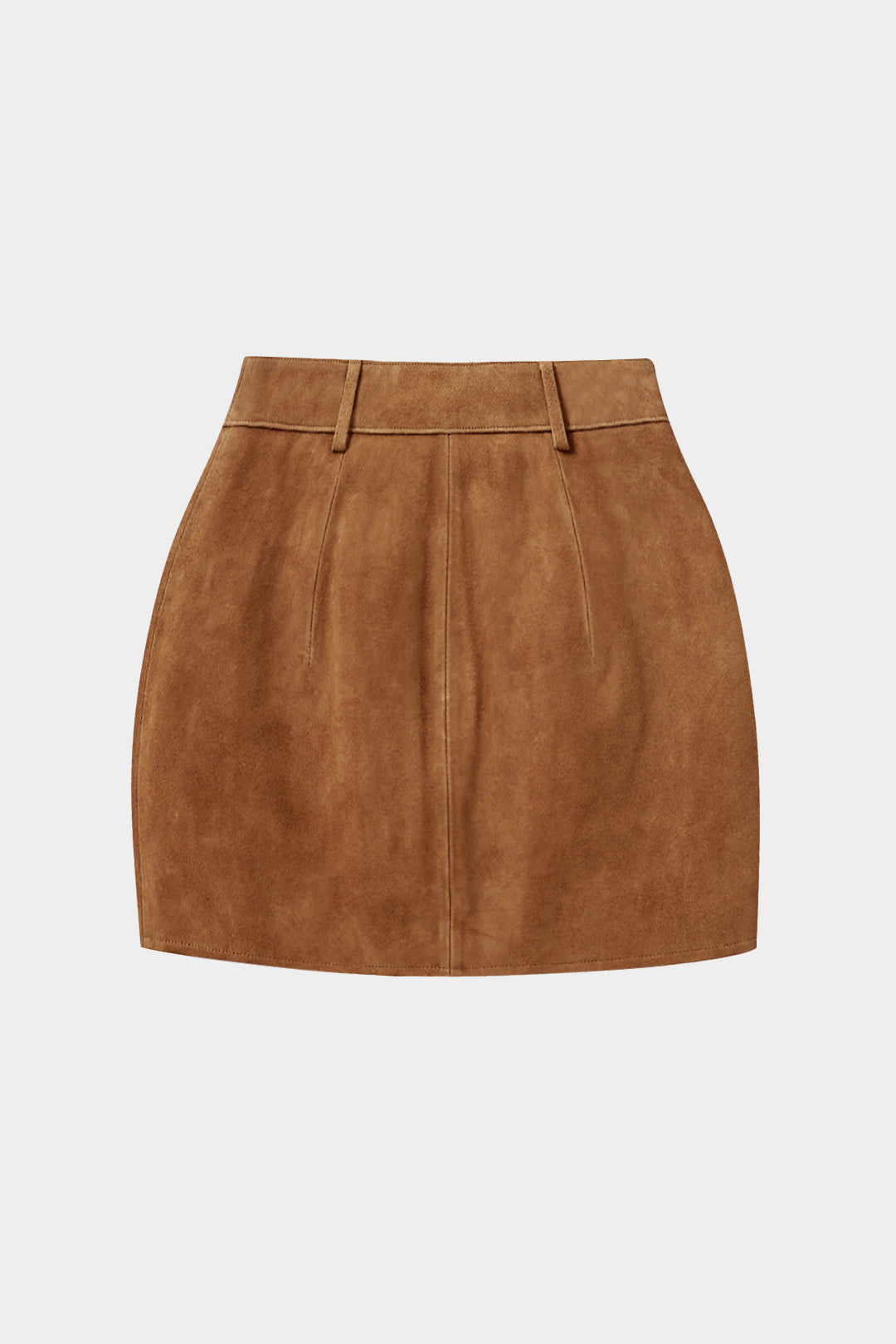 חצאית זמש עם כפתורים וכיסים 