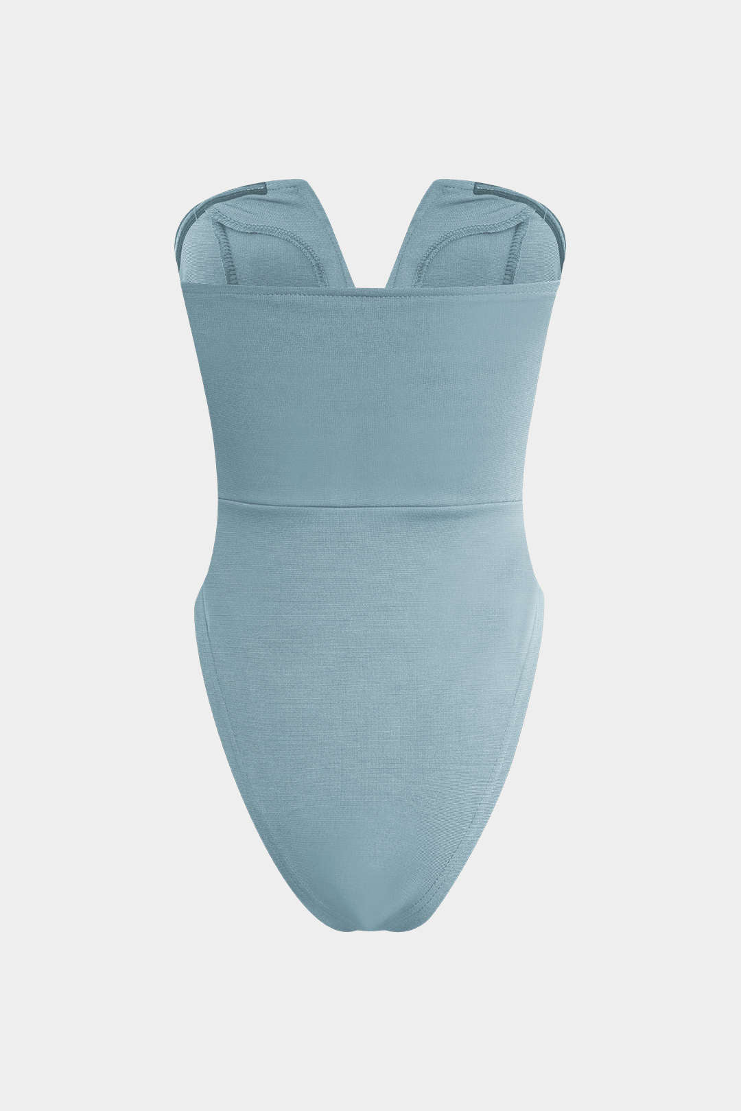 Bodysuit Sin Tirantes Escote En V Minimalista Diario