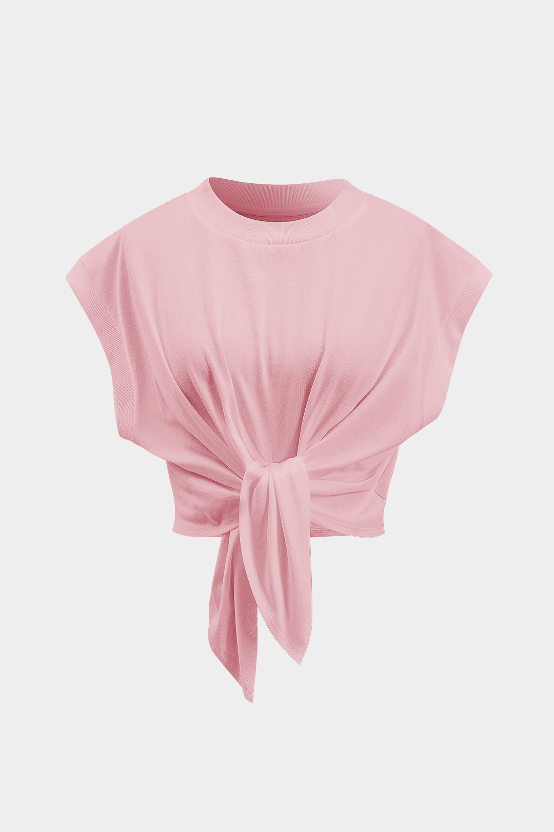 Camiseta Con Mangas Globo Y Lazo Para Diario Elegante