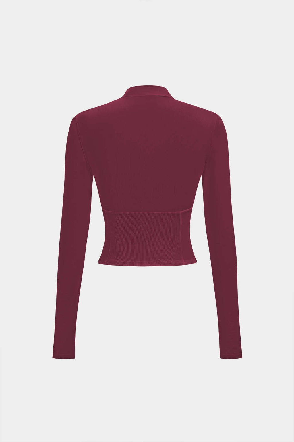 Solid Bustier Long Sleeve Top