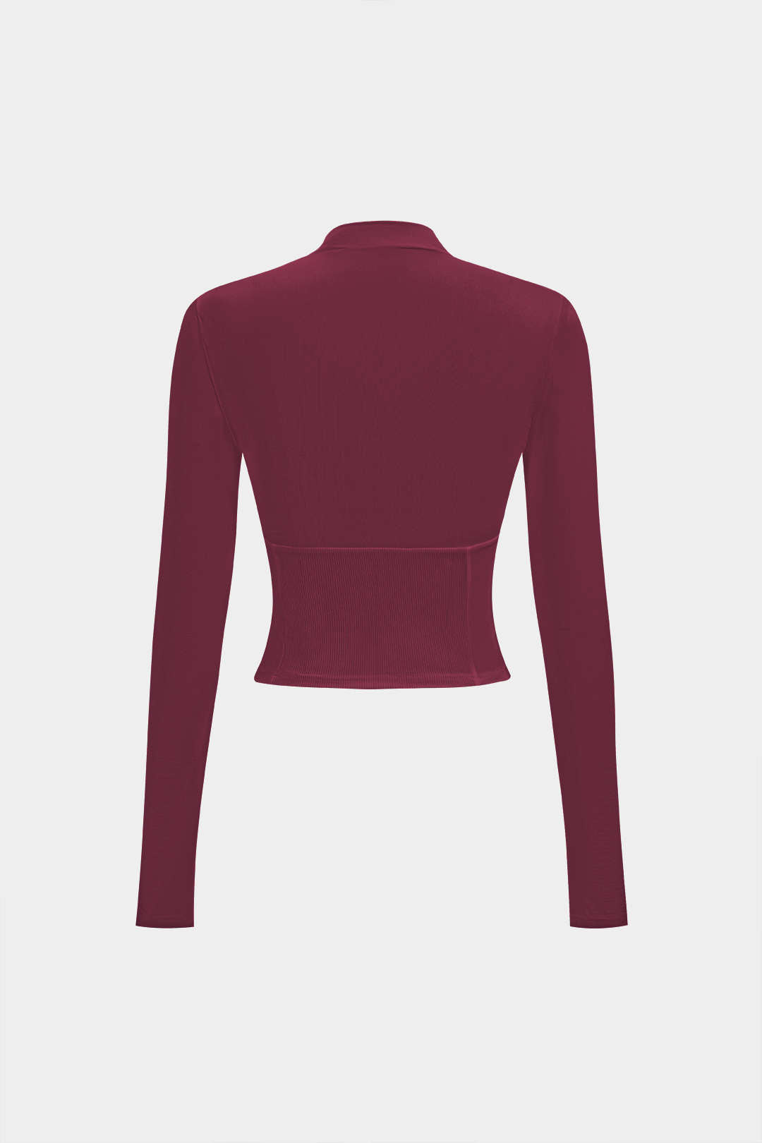 Solid Bustier Long Sleeve Top