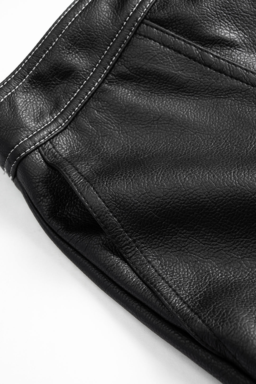 חצאית חצאית גבוהה דמוית עור 