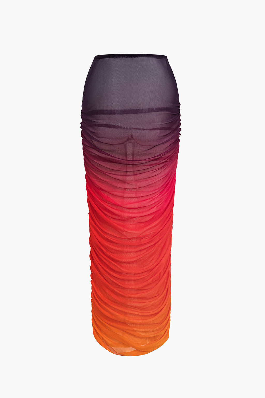 חצאית מקסי עם הדפס אומברה 