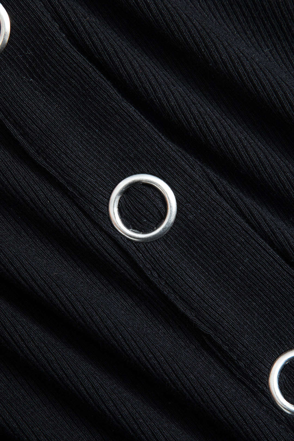 Button Detail High Waist Skirt