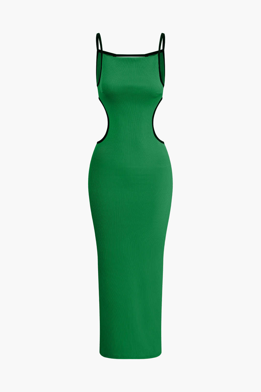 Vestido Maxi Con Espalda Abierta Contrastante Para Noche