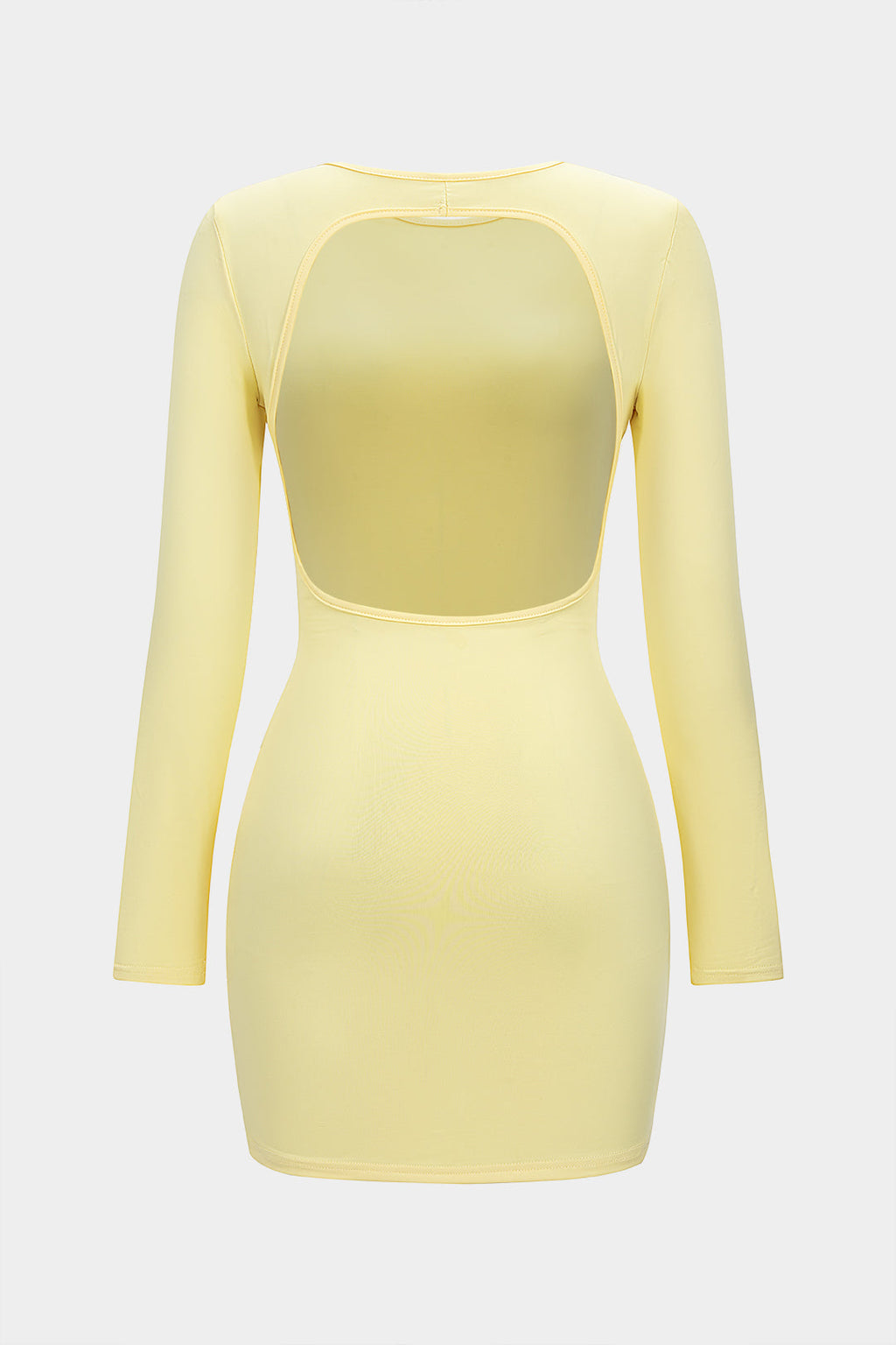 שמלת מיני עם שרוולים ארוכים וקשירה ללא גב