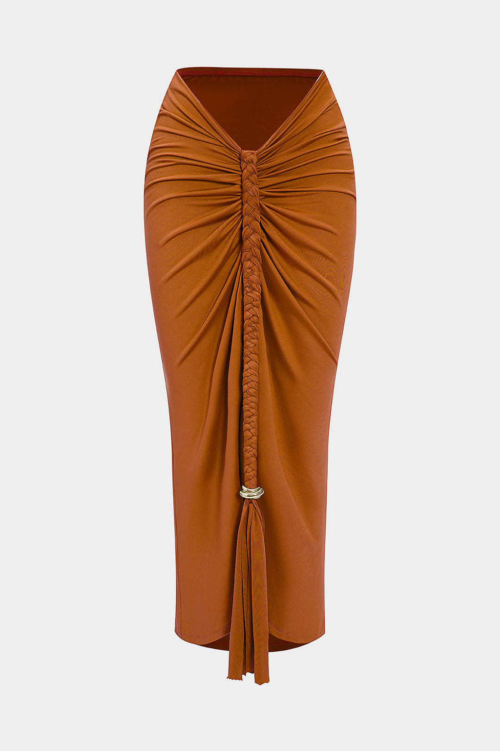 חצאית קלועה עם עיטור מטאלי 