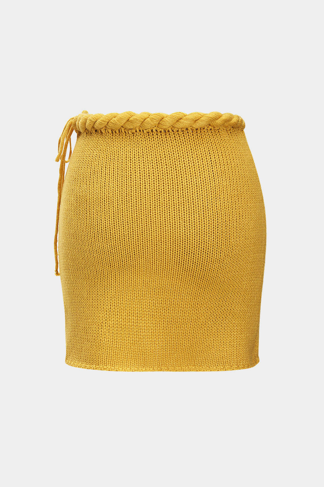 Falda Tejida Con Cordón De Silueta Elegante Y Fluida Suave