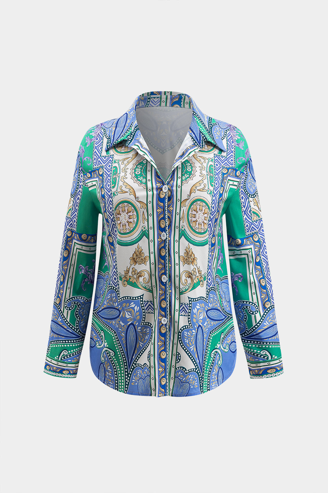 Conjunto Blusa Bohemia Estampada y Shorts con Nudo Mujer