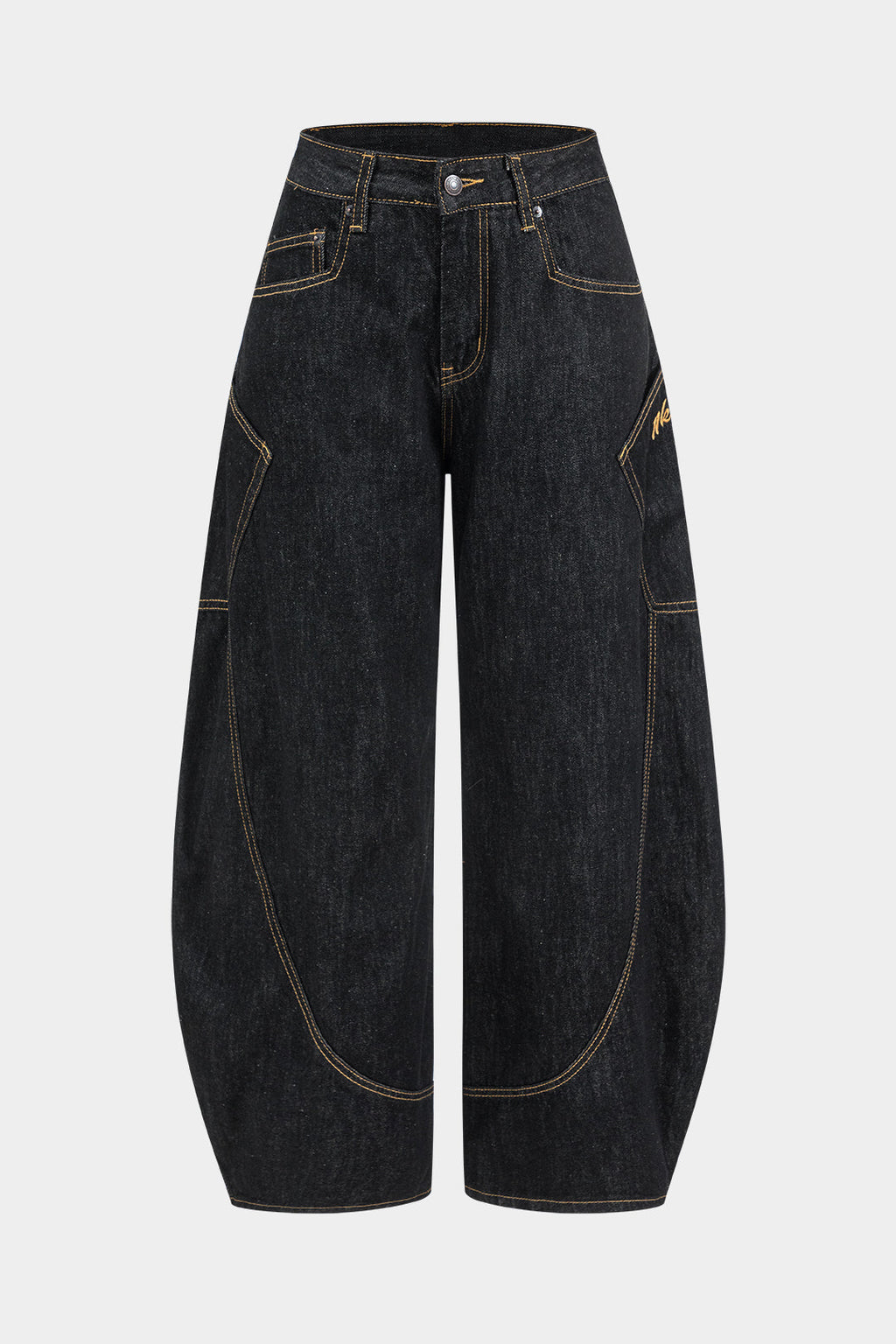 Jeans de Pierna Ancha Lavados Estilo Barril Diario