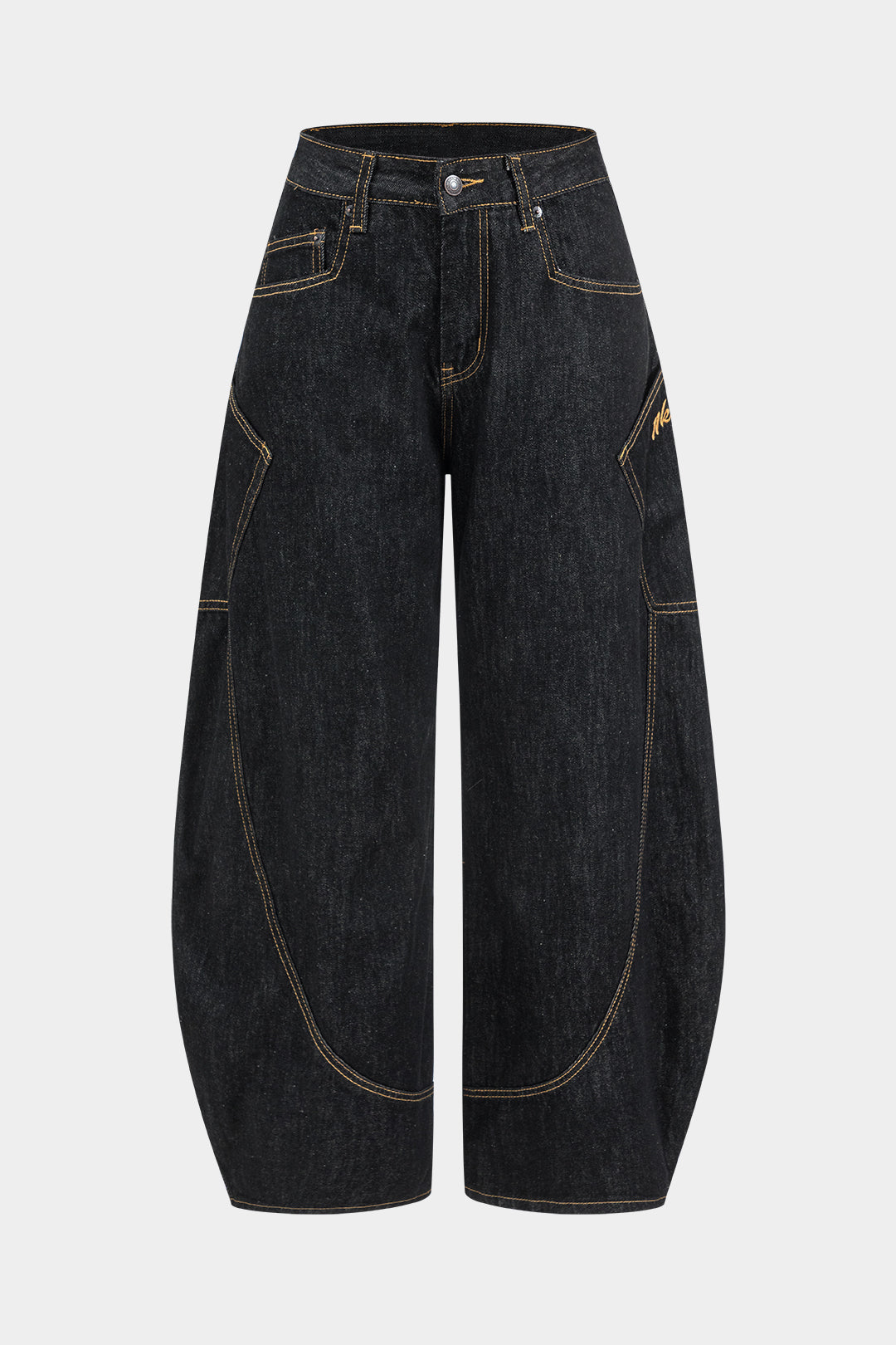 Jeans de Pierna Ancha Lavados Estilo Barril Diario