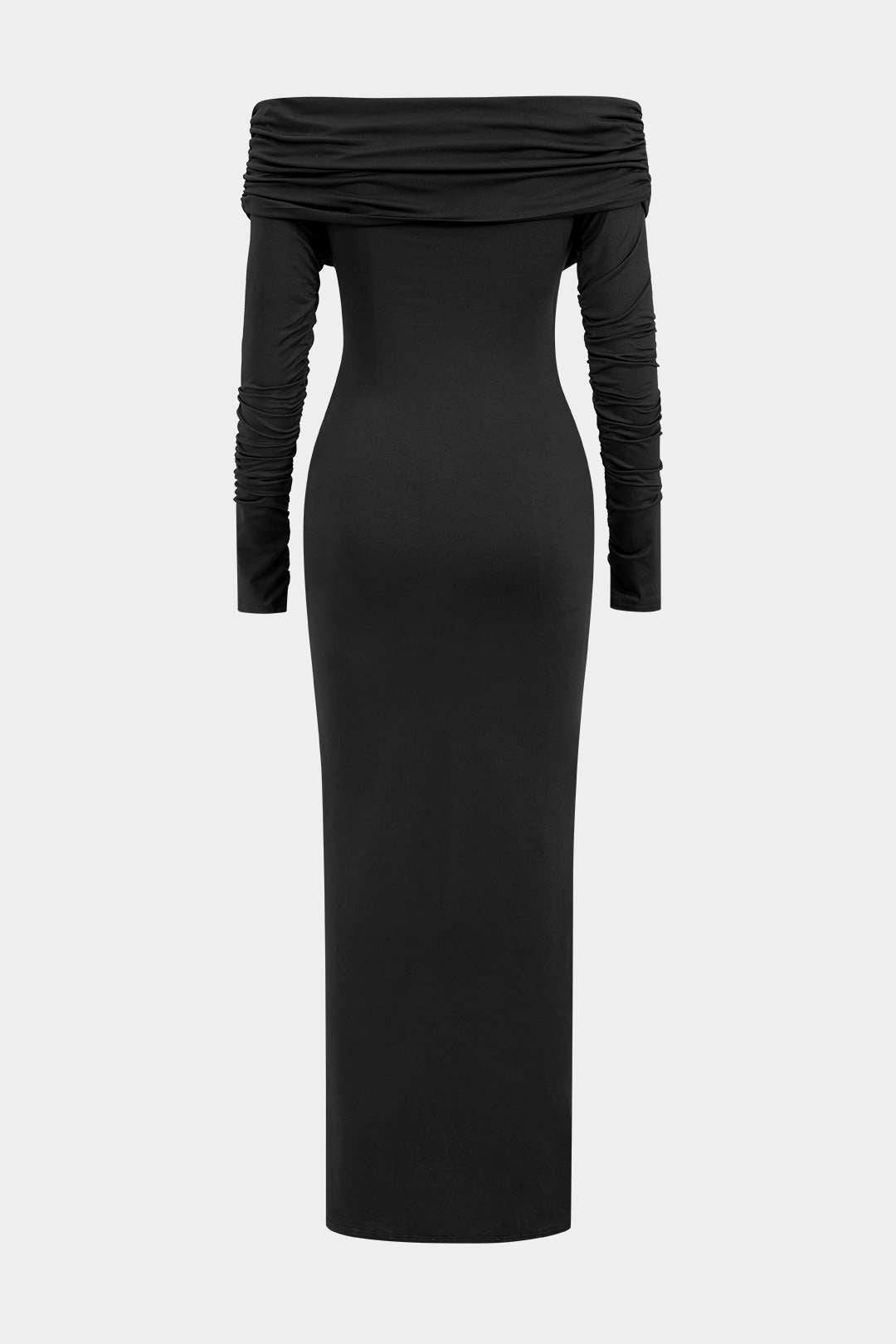 Vestido Maxi De Un Hombro Con Volantes Y Drapé Elegante