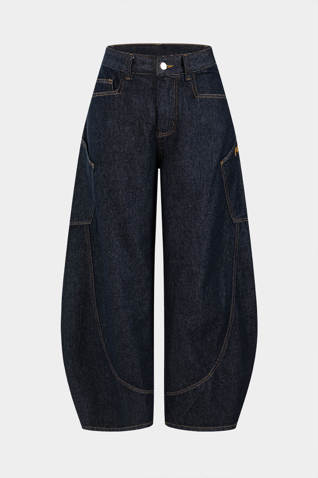 Jeans de Pierna Ancha Lavados Estilo Barril Diario