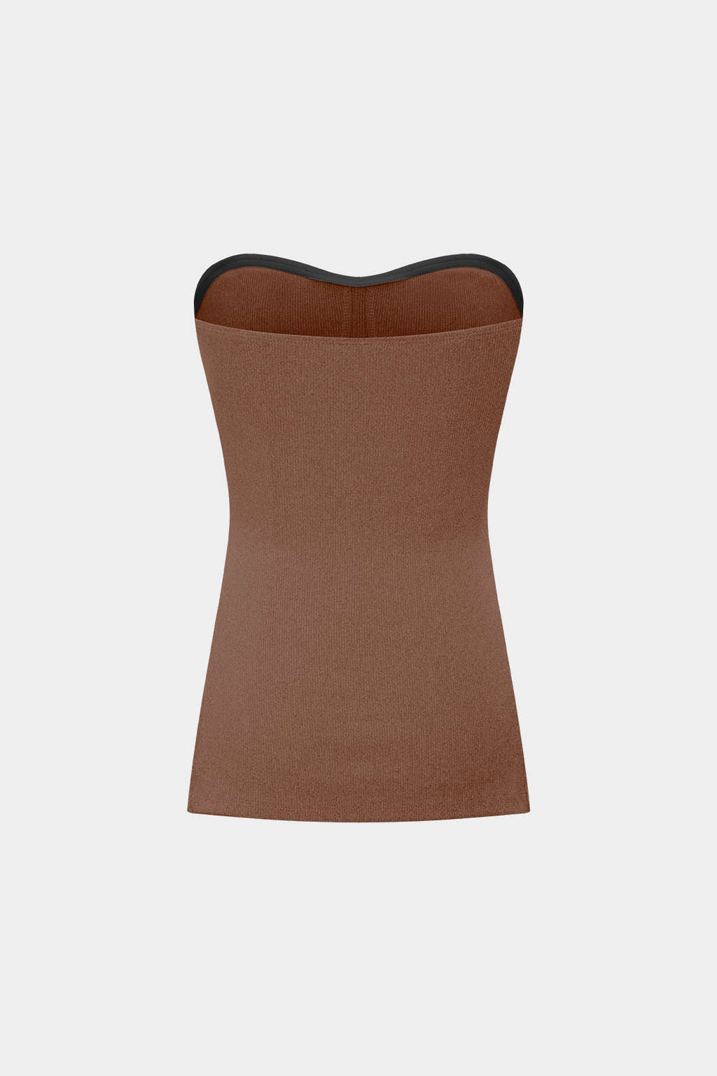 Conjunto Dos Piezas Top Sin Tirantes Y Shorts De Punto