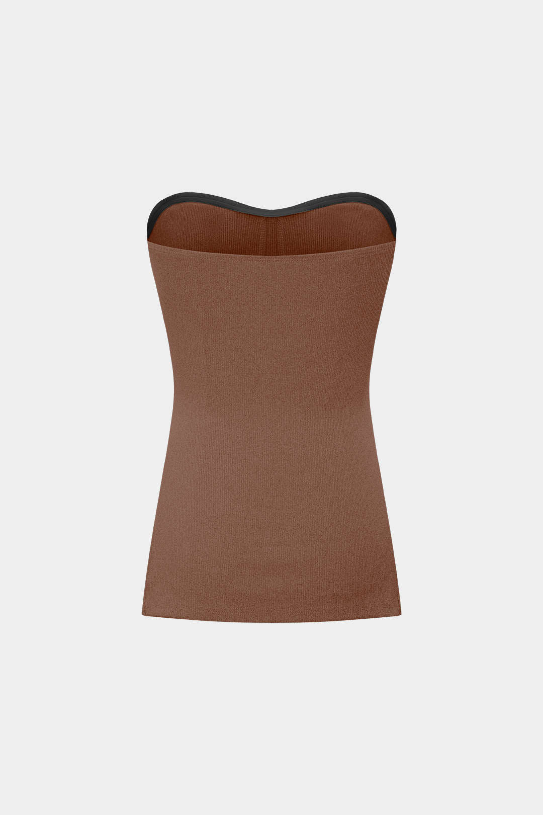 Conjunto Dos Piezas Top Sin Tirantes Y Shorts De Punto