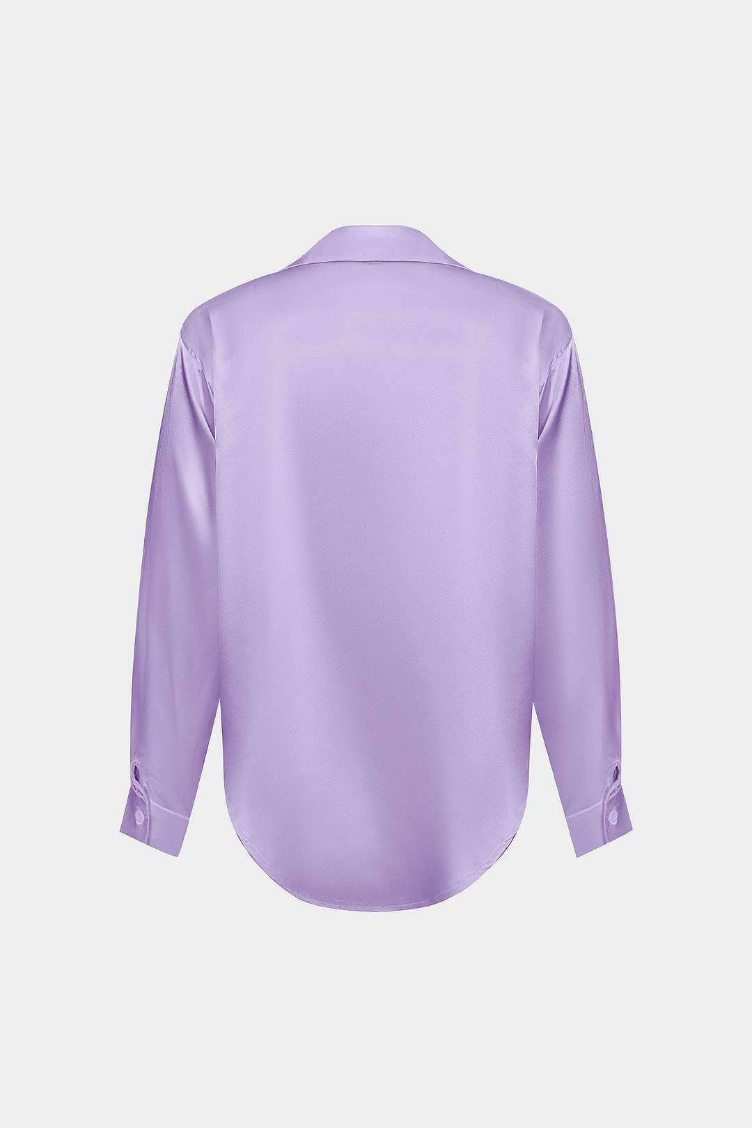 Camisa Satinada De Manga Larga Con Silueta Elegante