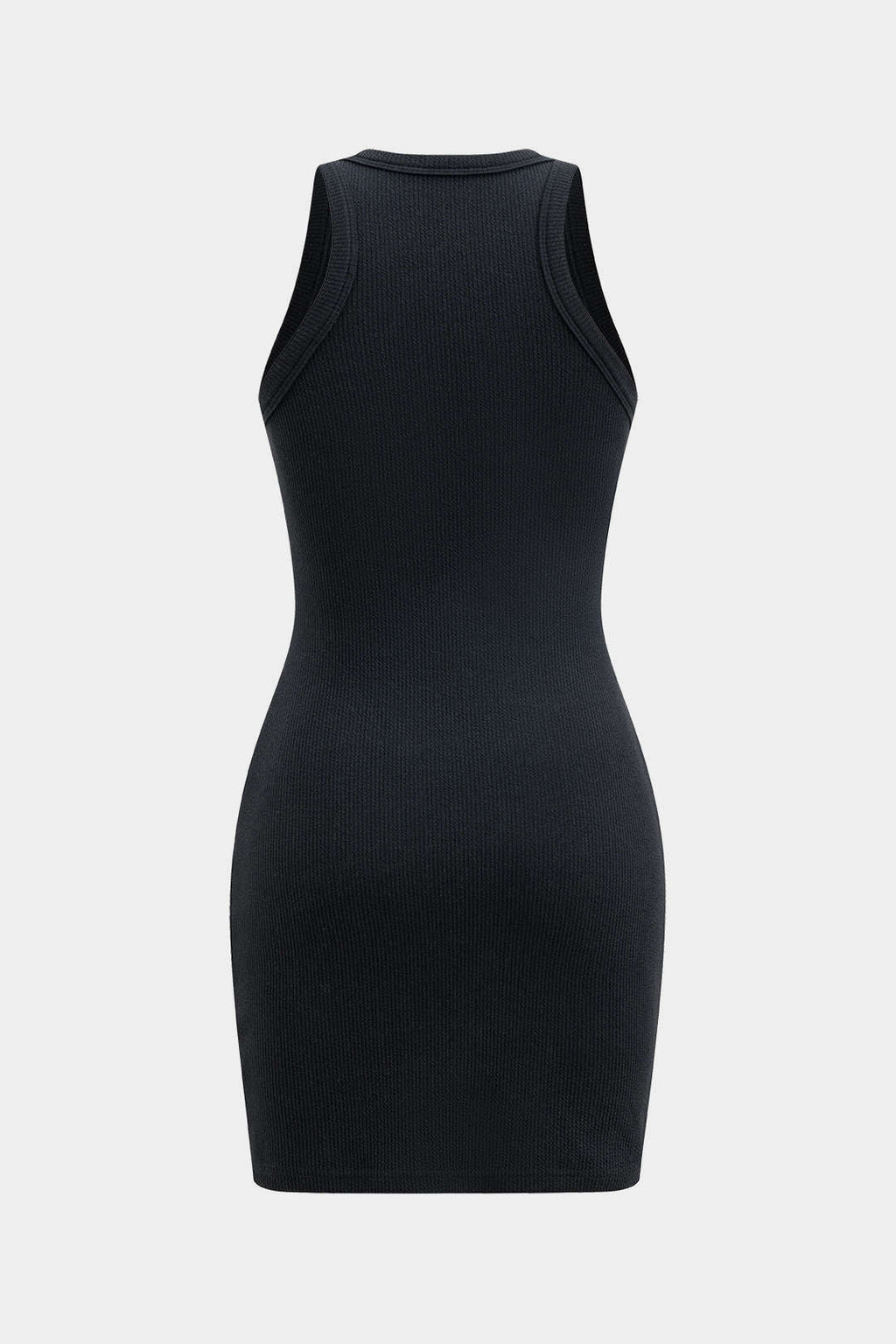 Vestido Mini Sin Mangas Con Letra Bordada Elegante