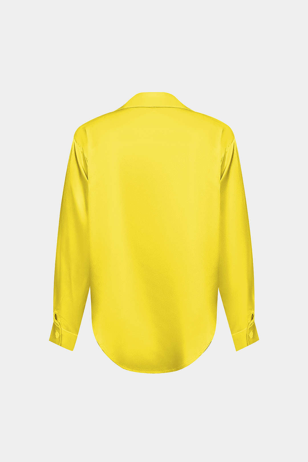 Camisa Satinada De Manga Larga Con Silueta Elegante