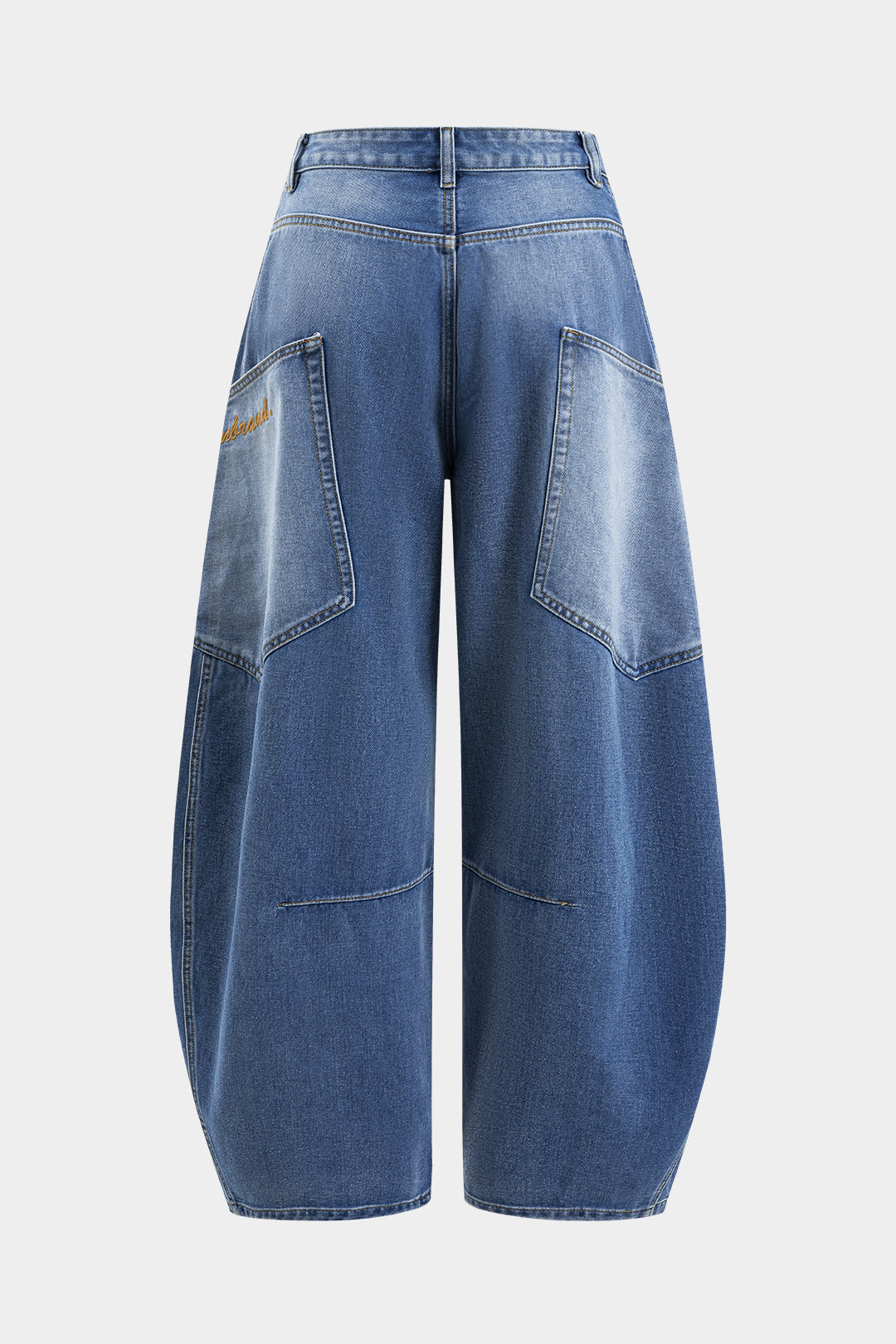 Jeans de Pierna Ancha Lavados Estilo Barril Diario