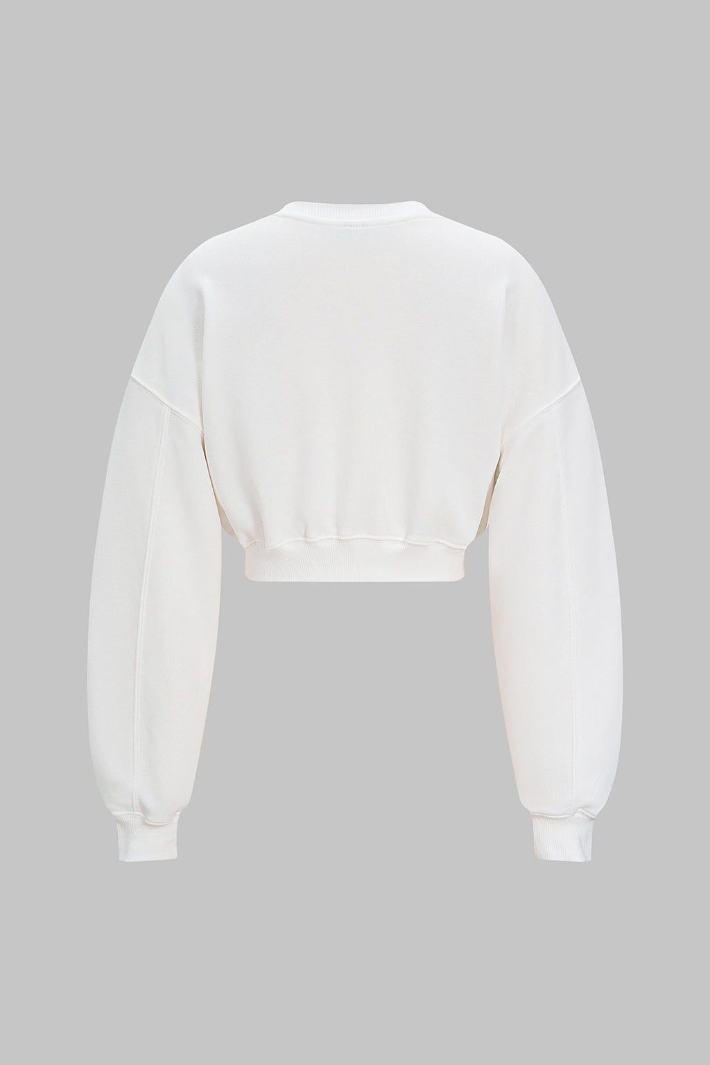 סווטשירט עם צווארון עגול ושרוולים ארוכים עם הדפס אותיות 