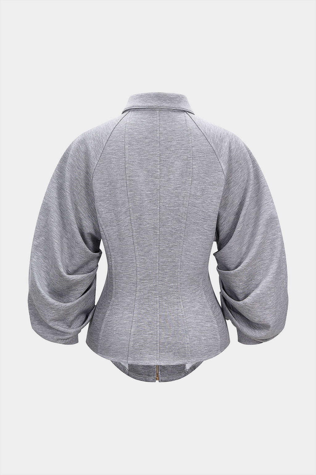 סווטשירט עם רוכסן וצמוד מותן 