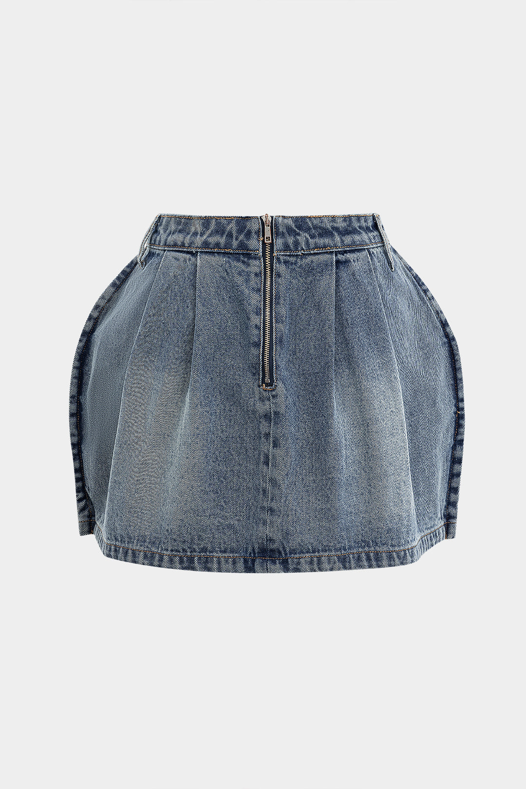 Minifalda Denim Volantes Estilo Moderno Silueta Elegante