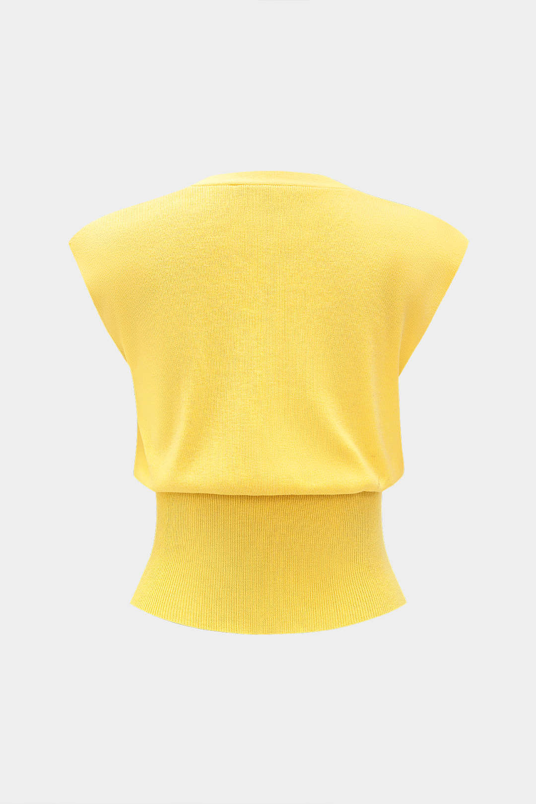 Blusa De Punto Sin Mangas Con Botones Silueta Elegante