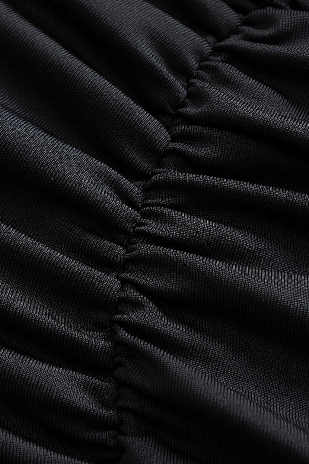 Asymmetrical Neck Ruched Long-Sleeve Maxi Dress