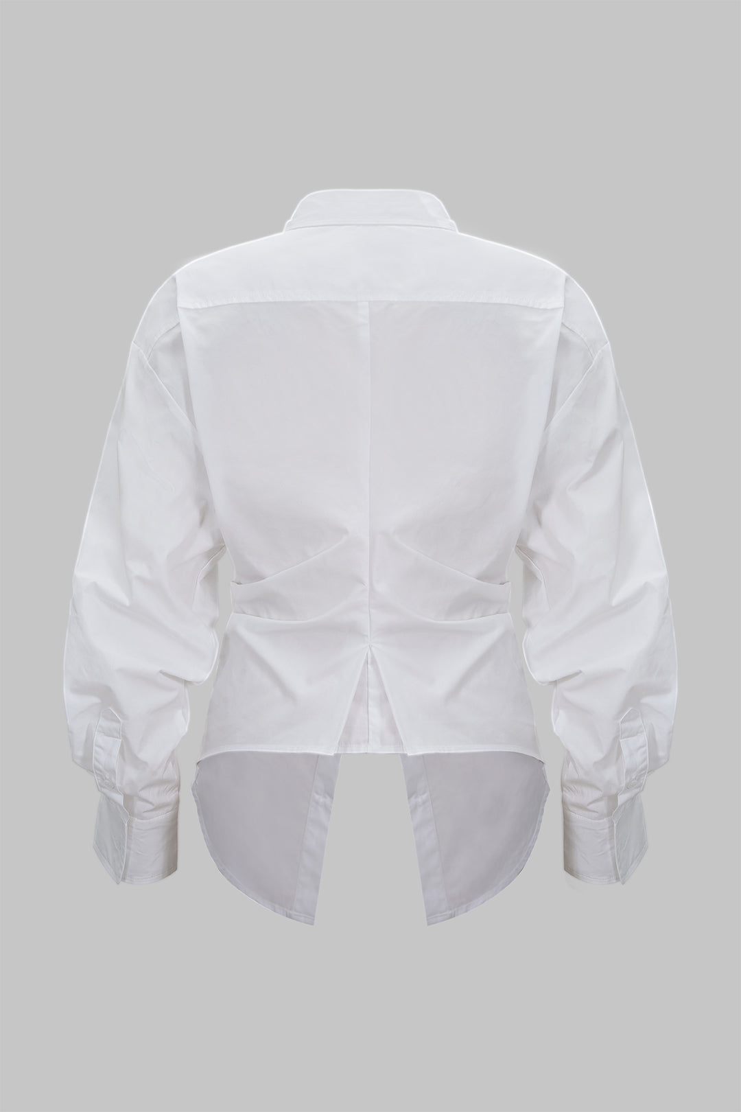 Ruched Button Long-Sleeve Shirt
