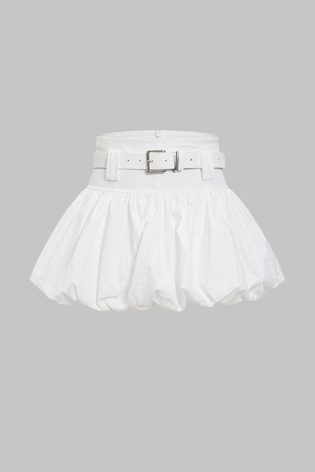 חצאית עם רוכסן וקשירה בחגורה 