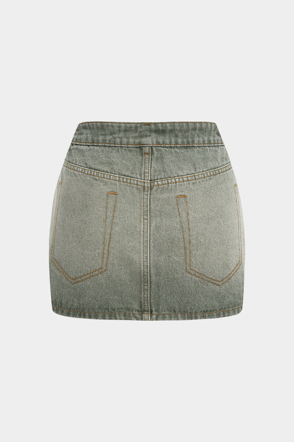 Falda Denim Reversible con Bolsillos Mini de Uso Diario