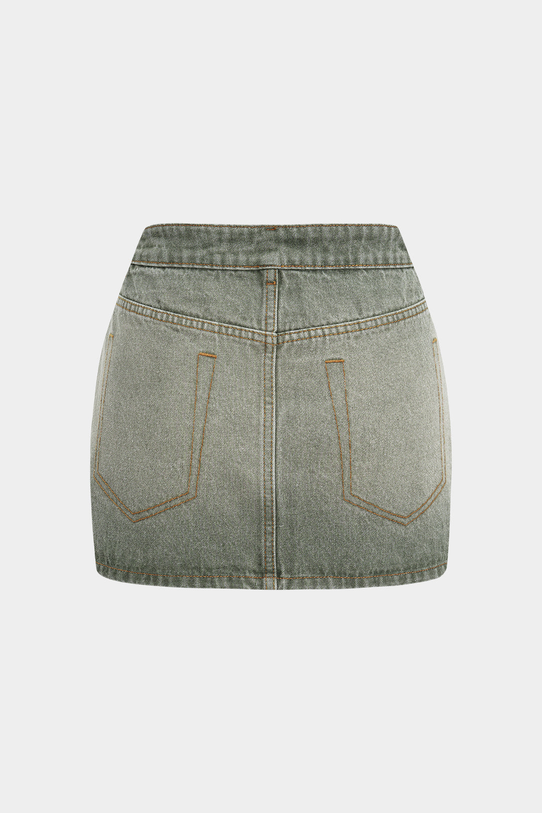Falda Denim Reversible con Bolsillos Mini de Uso Diario