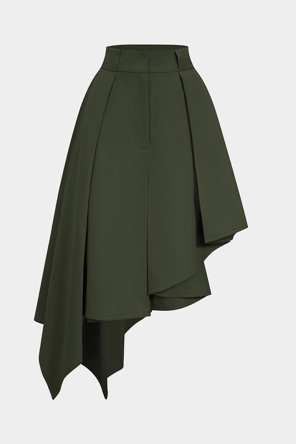 חצאית קפלים עם קפלים בשוליים אחידים 