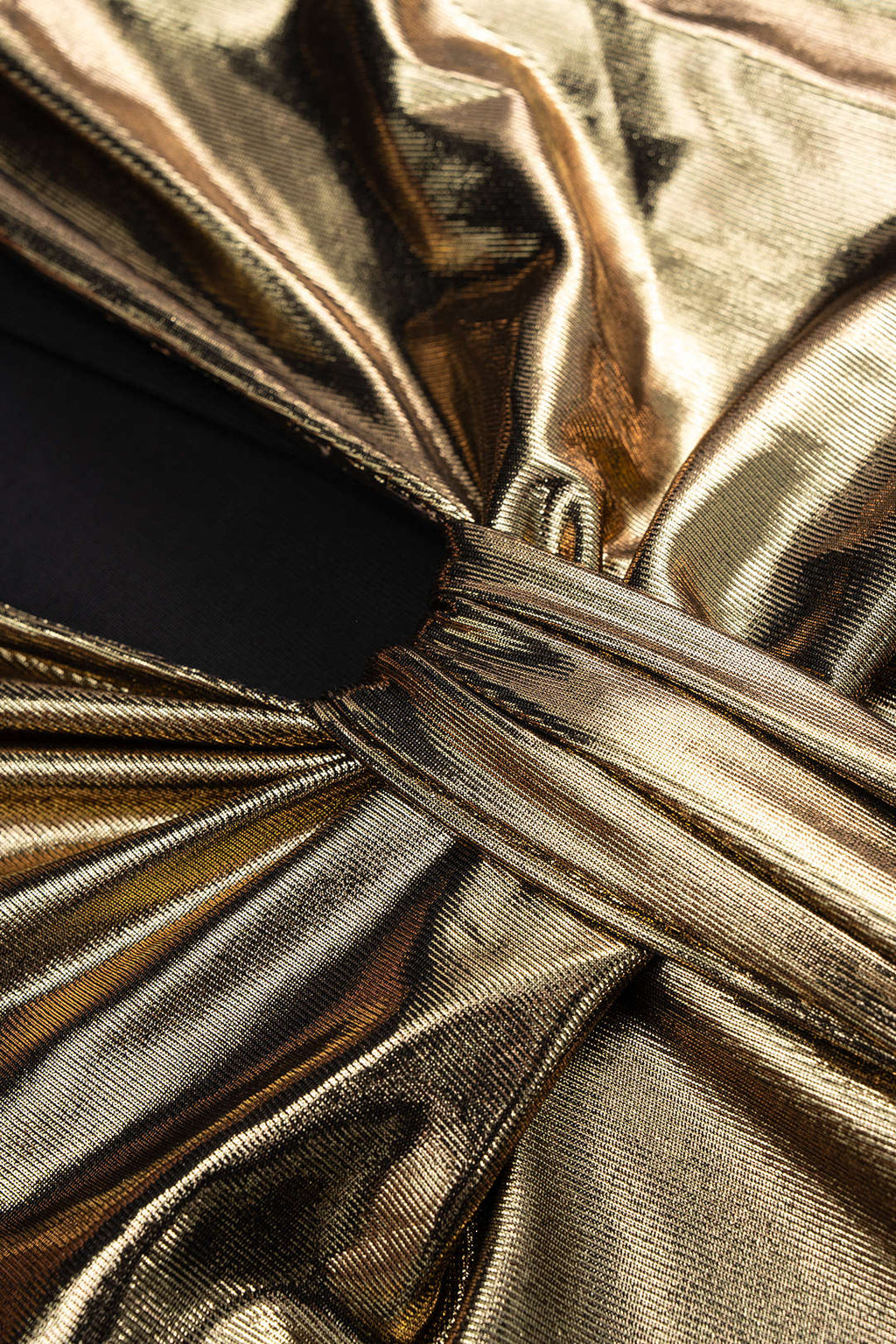 Deep V-Neck Ruched Long Sleeve Maxi Dress