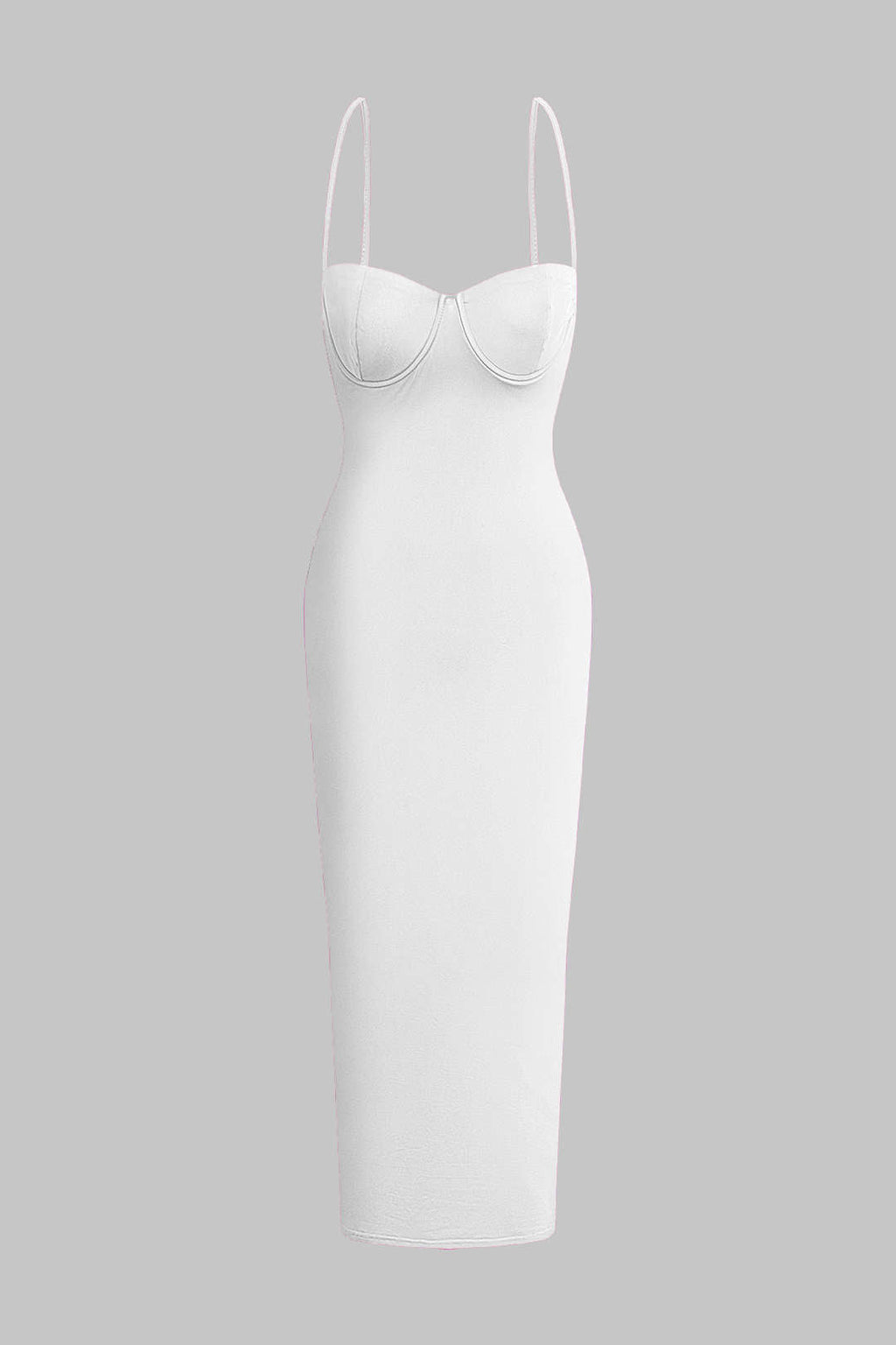Vestido Maxi Recto con Escote Barco para Uso Diario