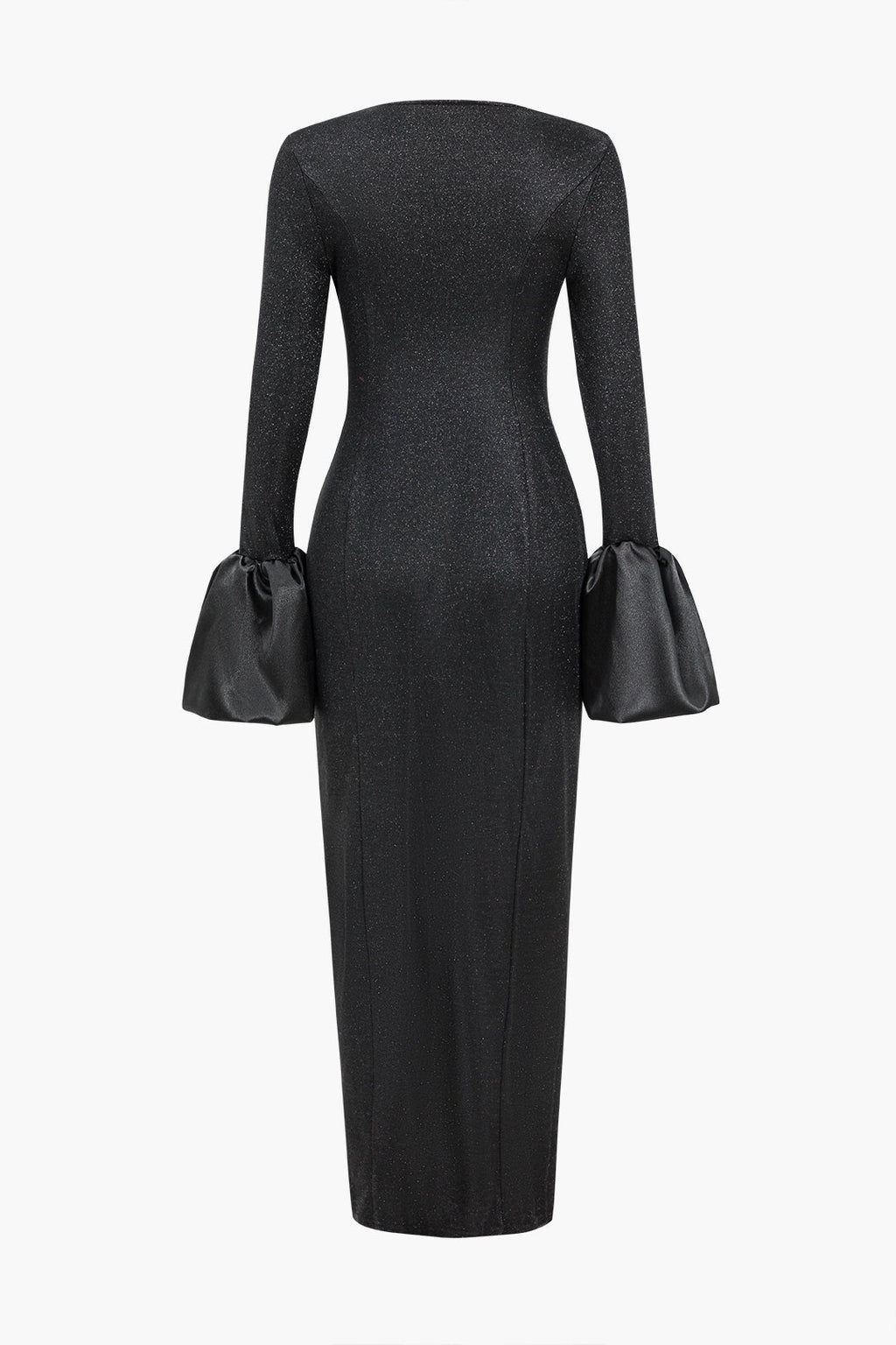 Patchwork Glitter Long Sleeve Maxi Dress