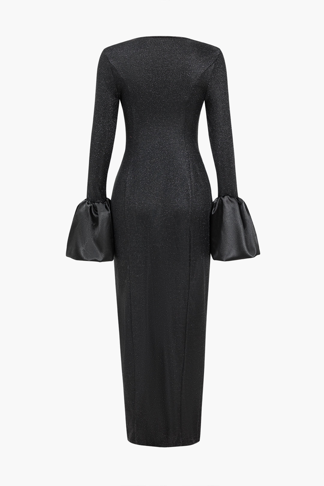 Patchwork Glitter Long Sleeve Maxi Dress