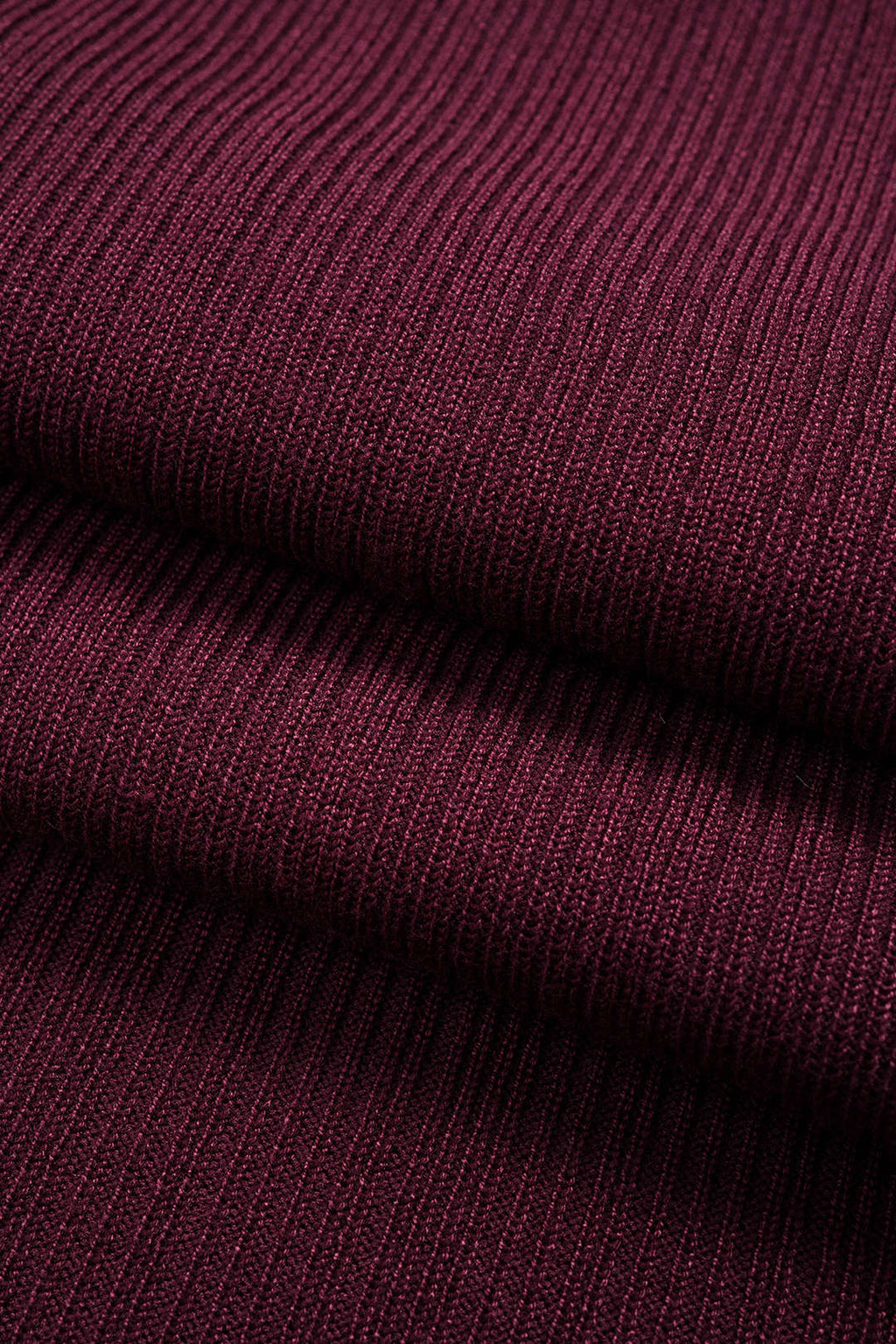 Knit Button V-Neck Long Sleeve Dress