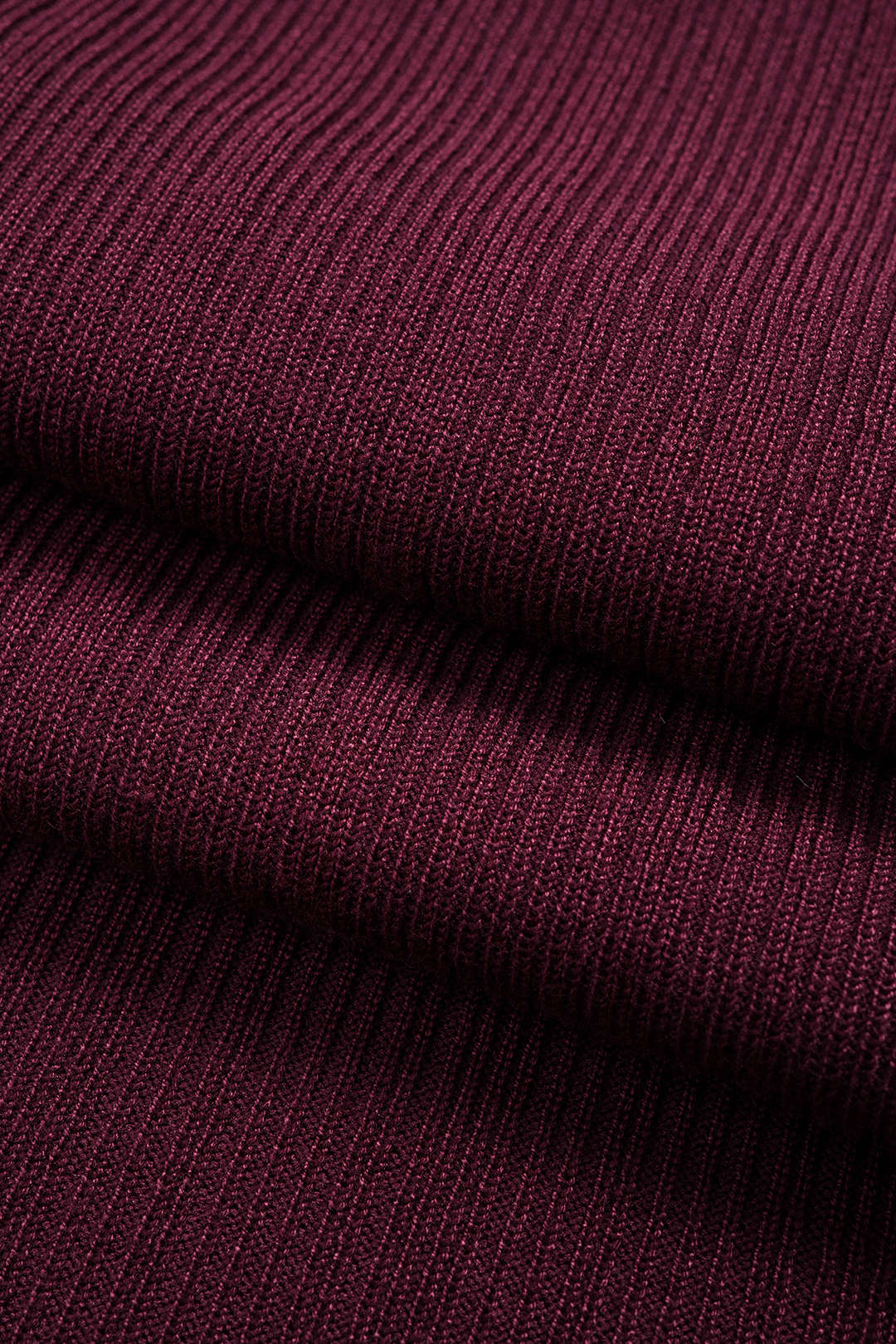 Knit Button V-Neck Long Sleeve Dress