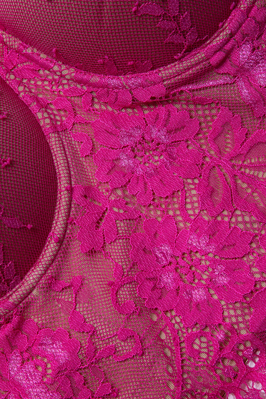 Top Bustier De Encaje Con Cierres De Gancho Y Ojal Lujoso