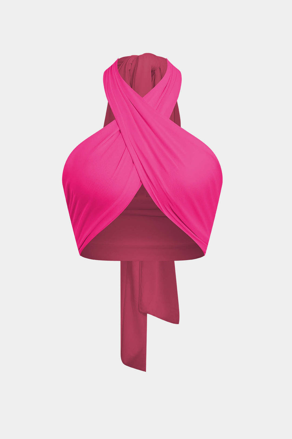 Top Halter Con Tirantes Espalda Cruzada Para Mujer Diario