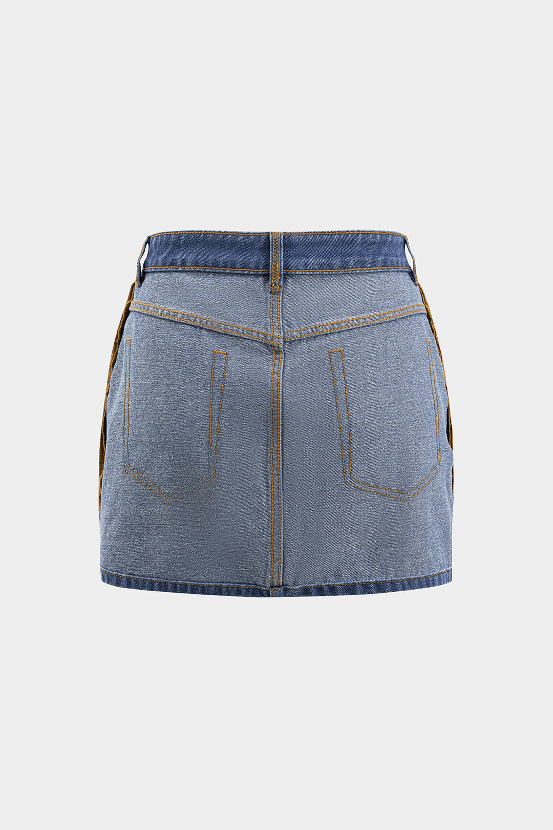 Falda Denim Reversible con Bolsillos Mini de Uso Diario