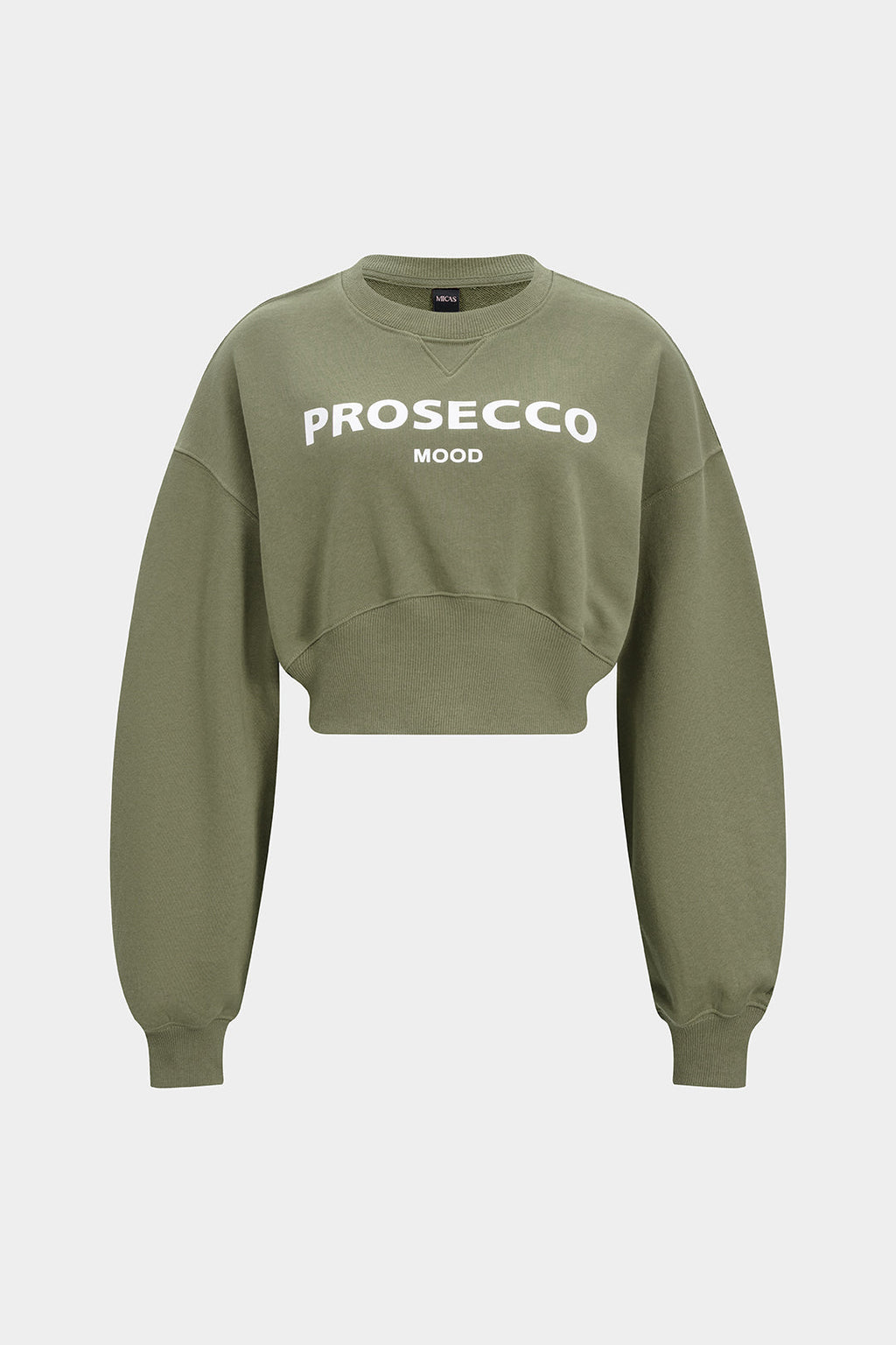 סווטשירט עם צווארון עגול ושרוולים ארוכים עם הדפס אותיות 