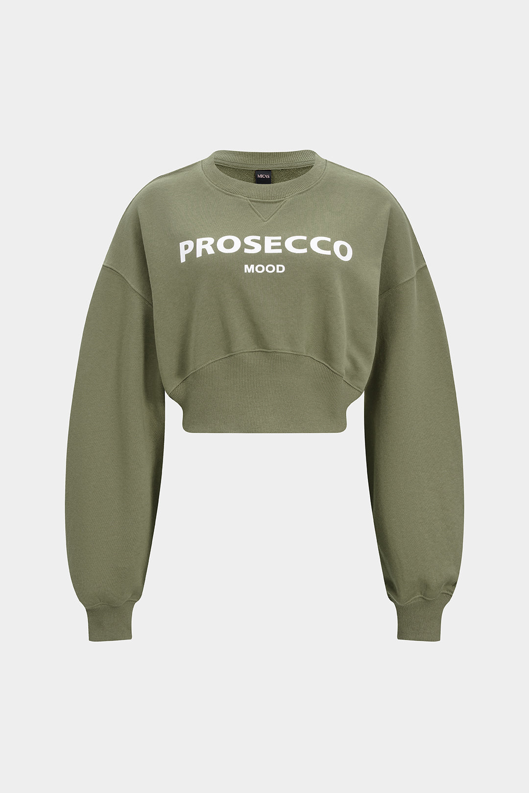 סווטשירט עם צווארון עגול ושרוולים ארוכים עם הדפס אותיות 