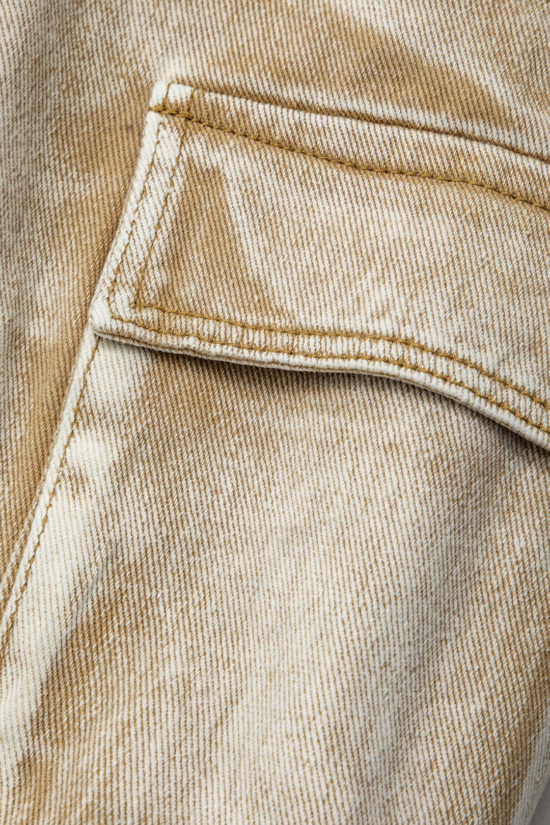 Jeans Cargo De Pierna Ancha Con Ombre Y Bolsillos Multiples