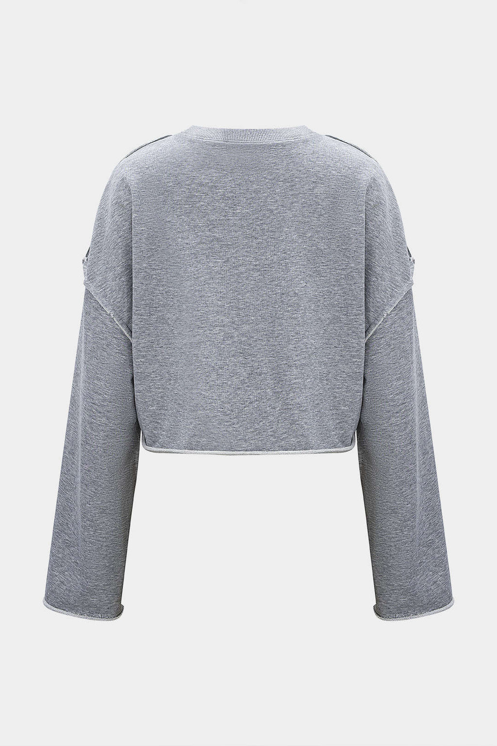 Solid Waist-Cinching Sweatshirt