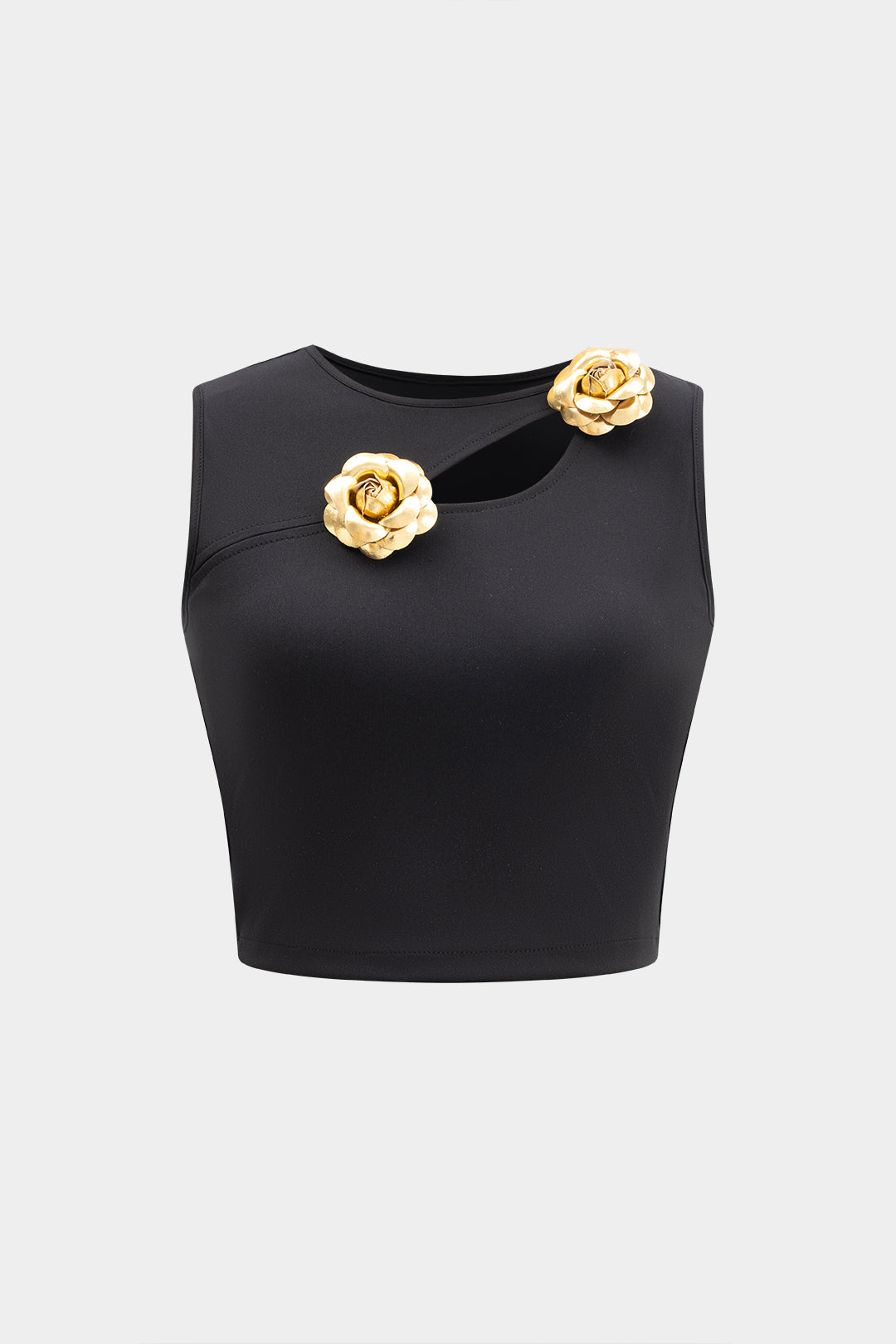 Conjunto Dos Piezas Blusa Y Falda Con Flores 3D Elegante