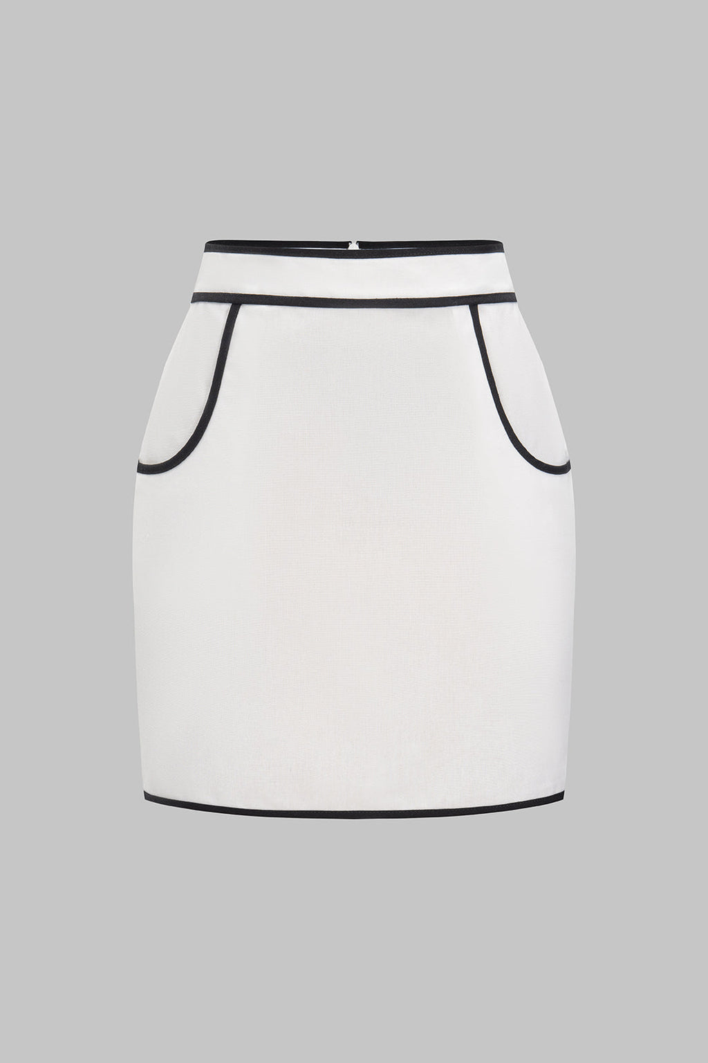 חצאית קשירה בגזרה מנוקדת מפשתן 