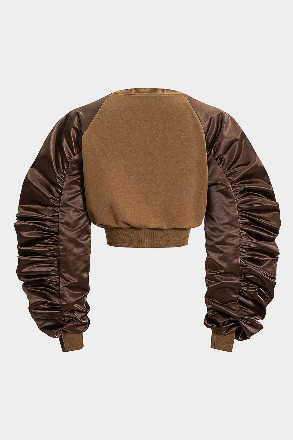 Ruched Patchwork Long Sleeve Sweatshirt